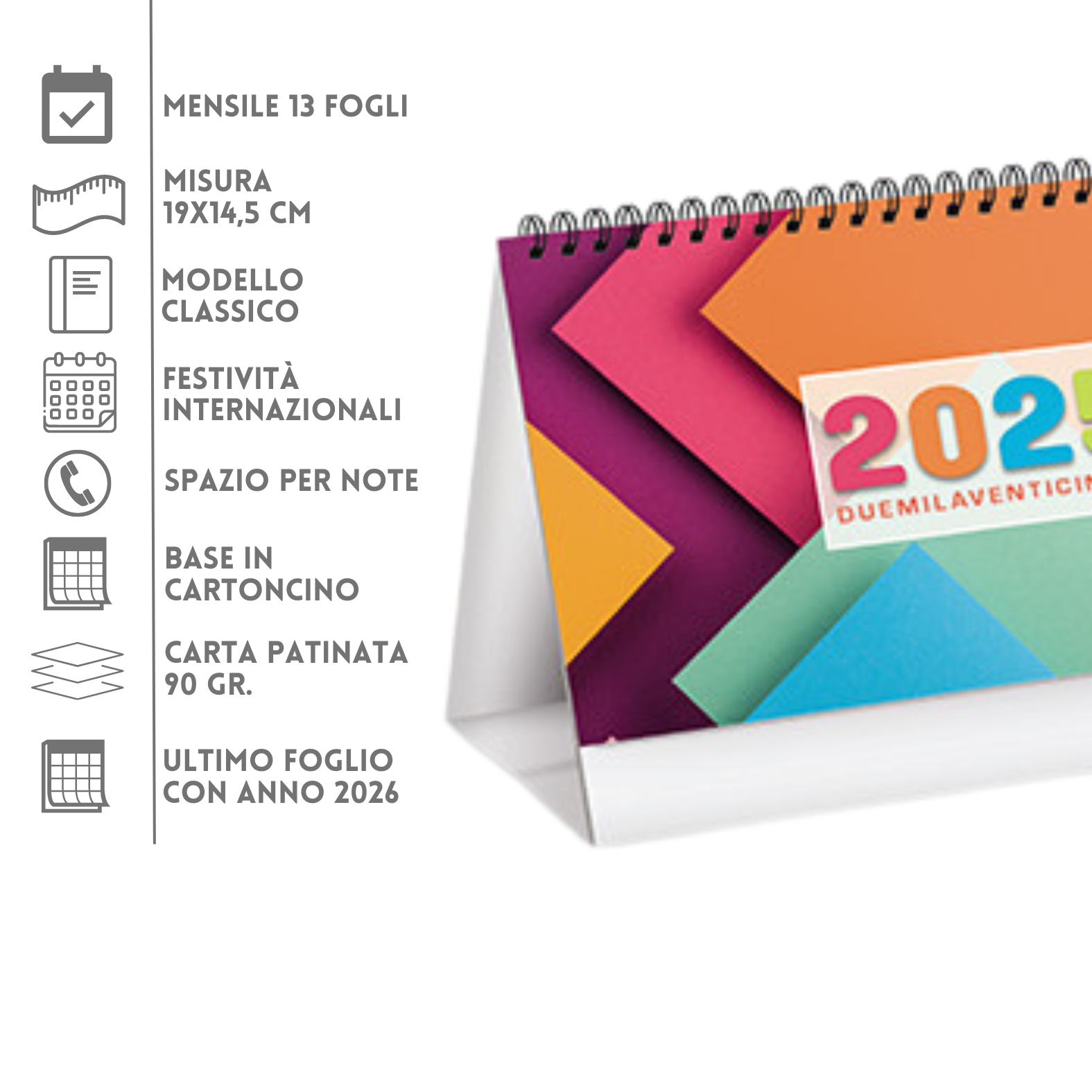 Calendari personalizzati 2024 da banco PA725