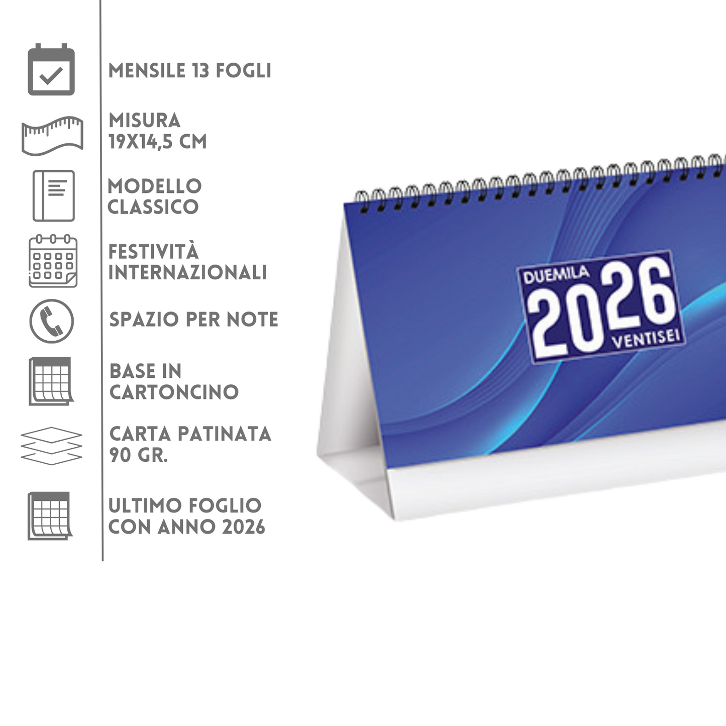 Kit Calendario 2026 + Penna | Cod. Kit Table