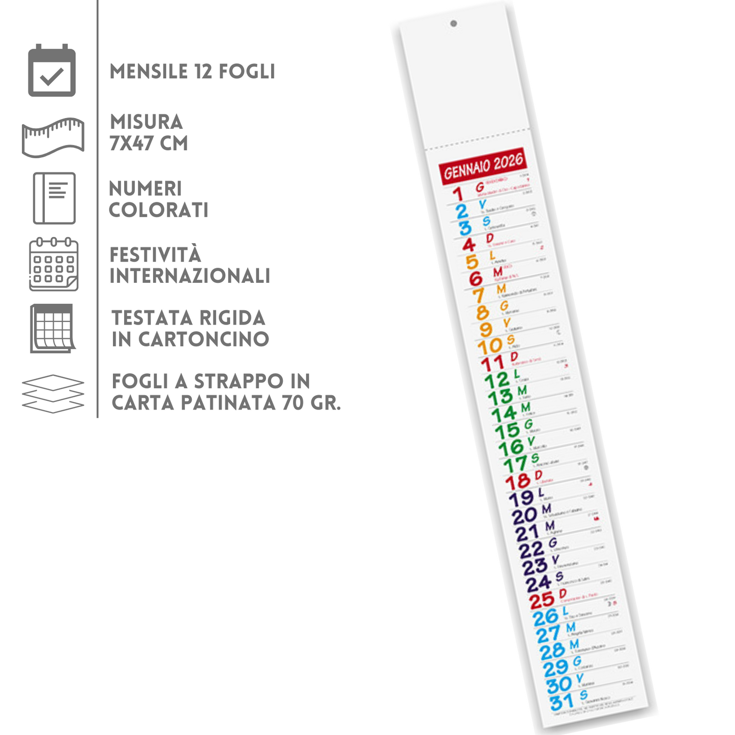 Calendario personalizzato 2026 modello Ultra-Slim | Cod. PA677