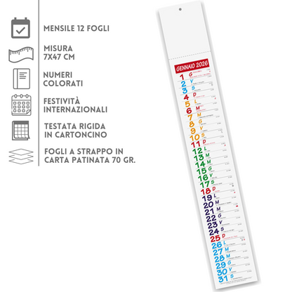 Calendario personalizzato 2026 modello Ultra-Slim | Cod. PA677