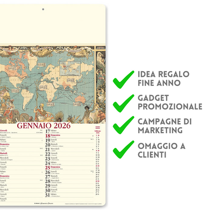 Calendario illustrato 2026 Antiche Mappe | Cod. PA012