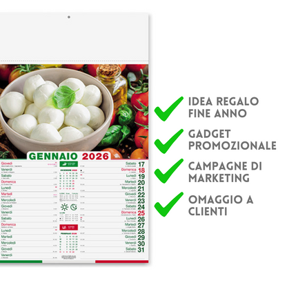 Calendario illustrato 2026 Prodotti Tipici | Cod. PA140
