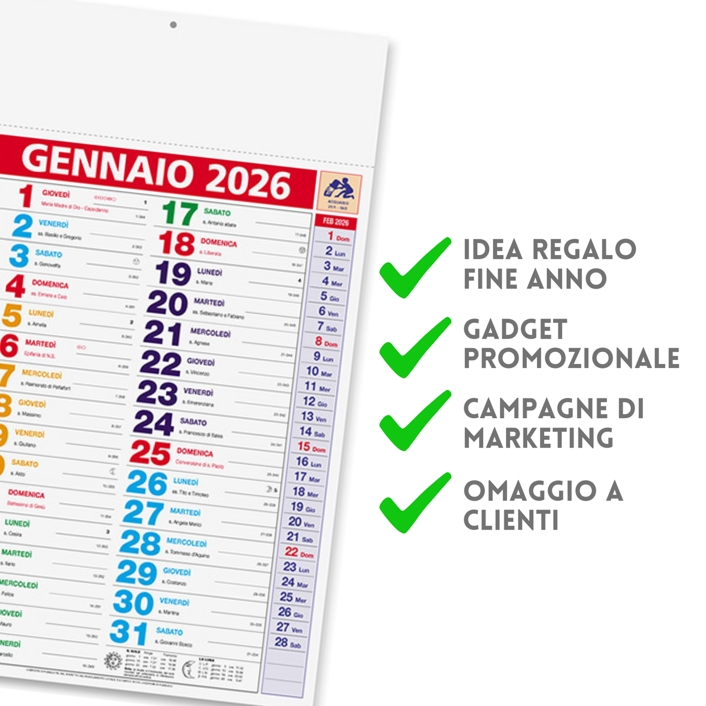 Calendario olandese 2026 personalizzato | Cod. PA600
