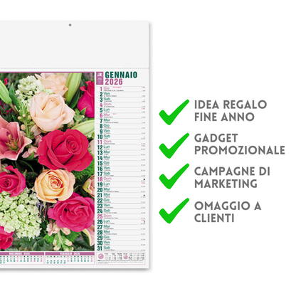 Calendario illustrato 2026 Fiori | Cod. PA103