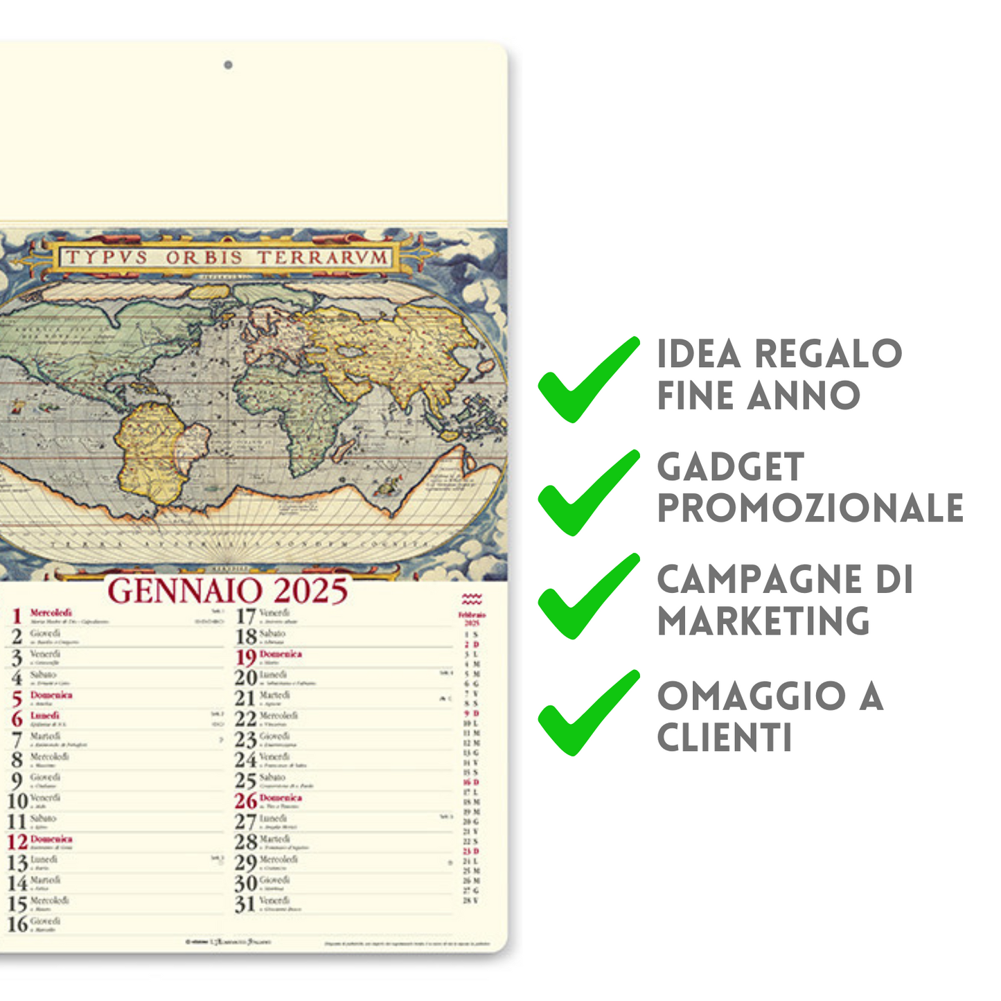 Calendari personalizzati 2025 illustrati PA012