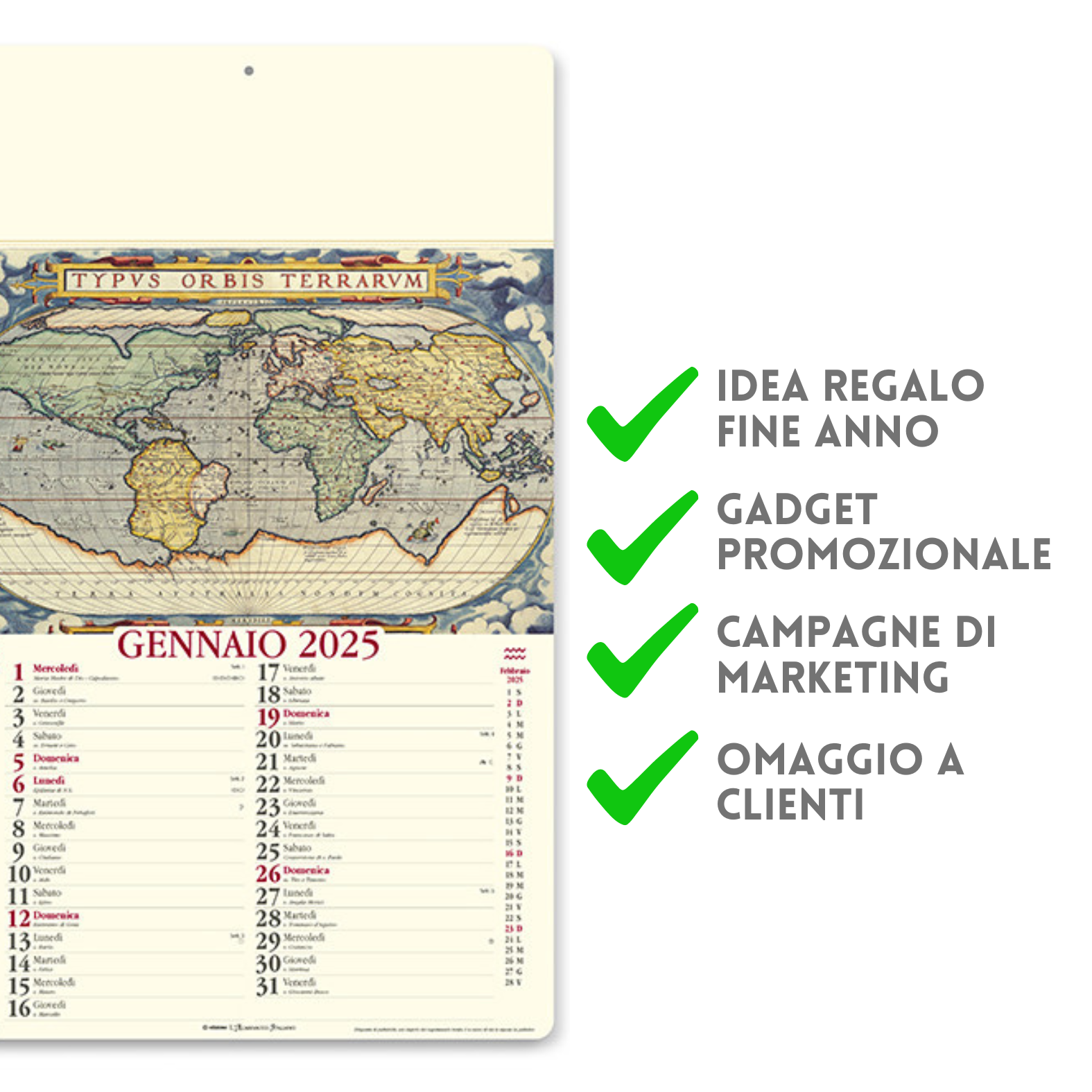 Calendari personalizzati 2025 illustrati PA012