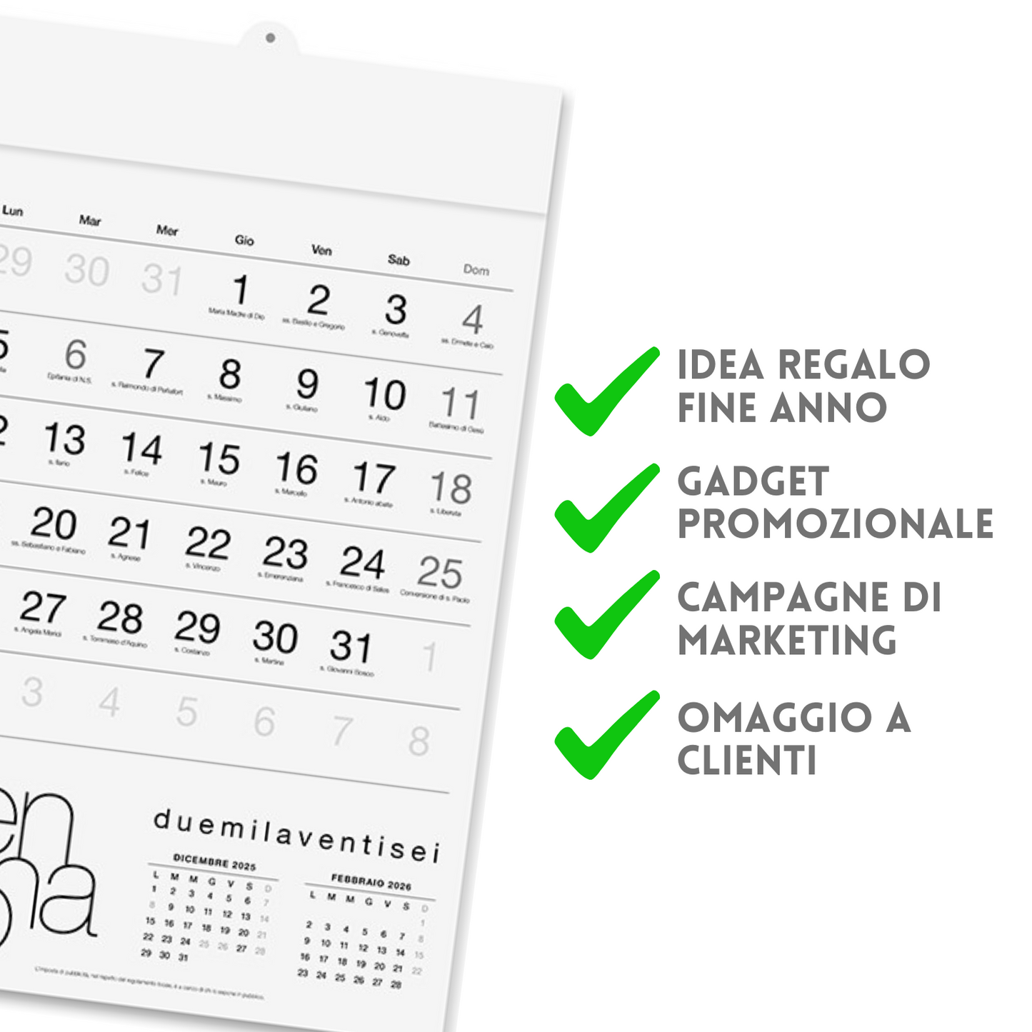 Calendario olandese 2026 personalizzato | Cod. PA513