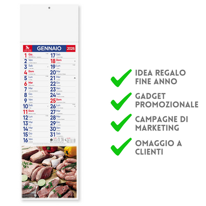Calendario illustrato 2026 Carni Slim | Cod. PA189