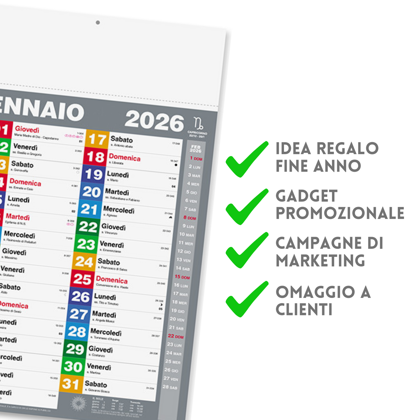 Calendario olandese 2026 personalizzato | Cod. PA420