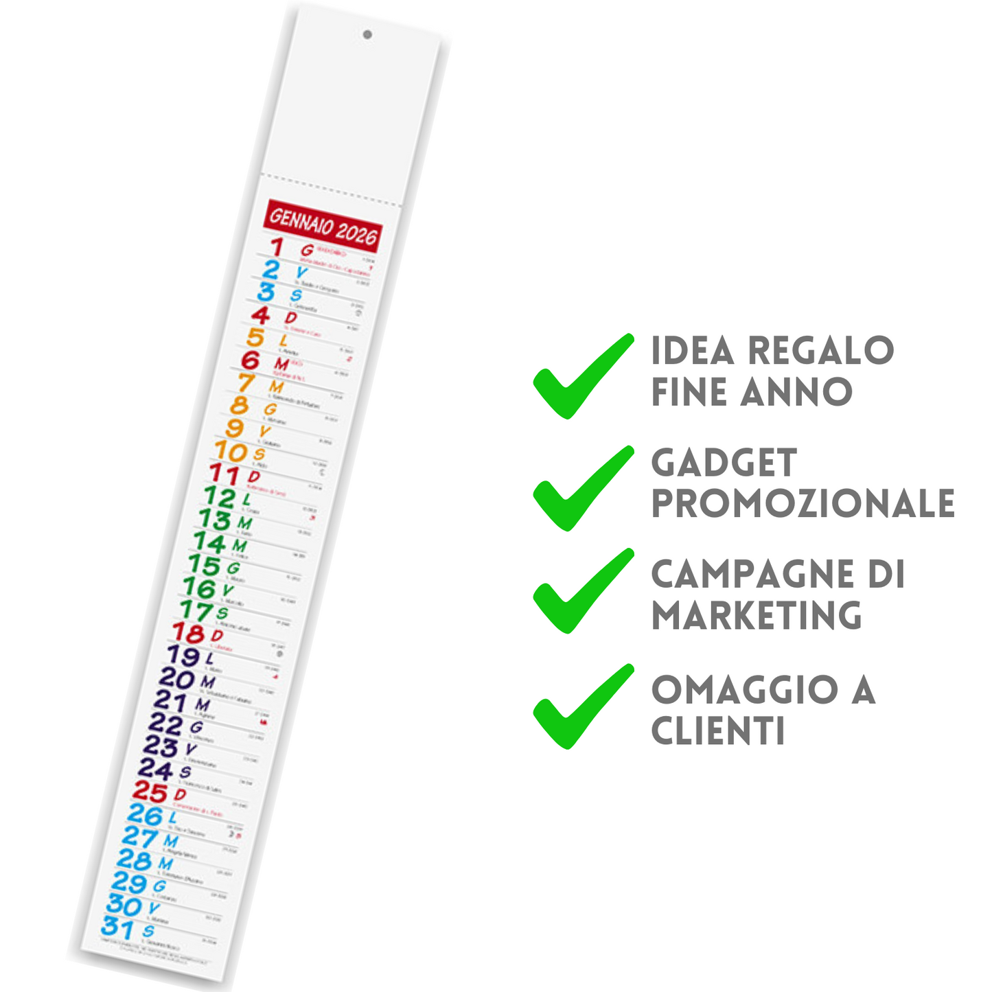 Calendario personalizzato 2026 modello Ultra-Slim | Cod. PA677