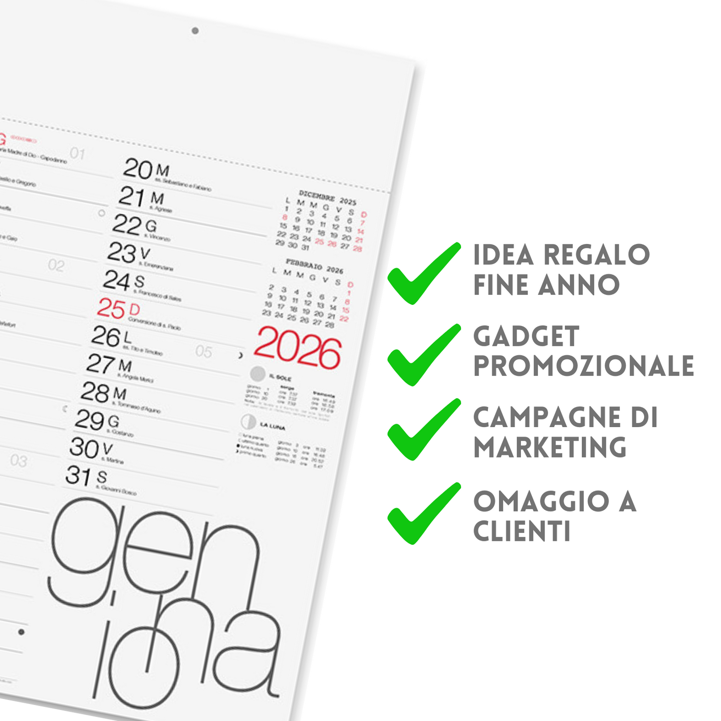 Calendario olandese 2026 personalizzato | Cod. PA615