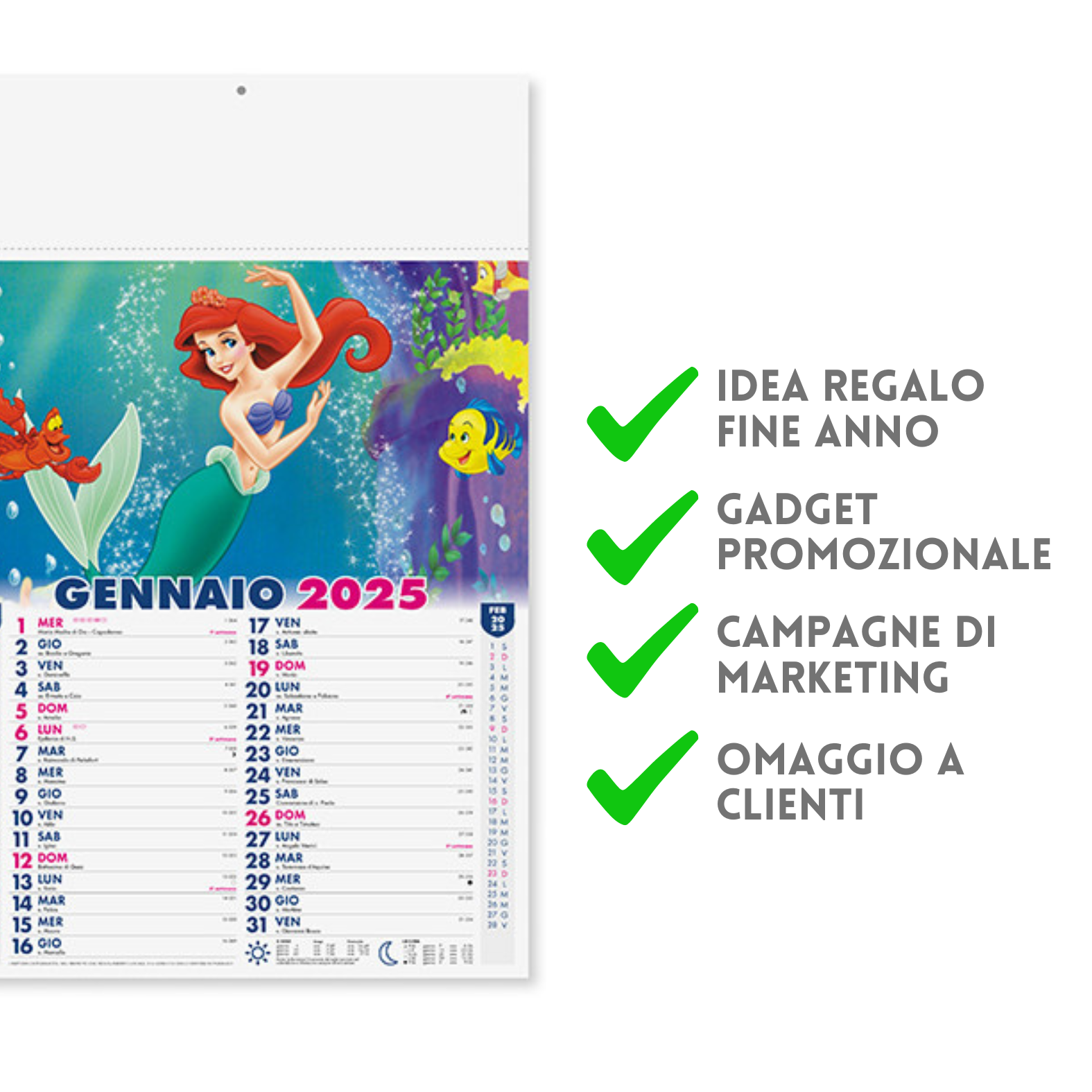 Calendari personalizzati 2025 illustrati PA105