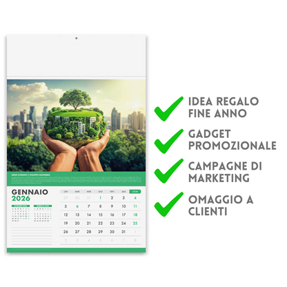 Calendario illustrato 2026 Ecologia | Cod. PA091