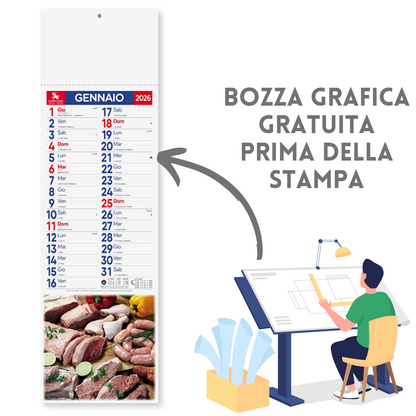 Calendario illustrato 2026 Carni Slim | Cod. PA189