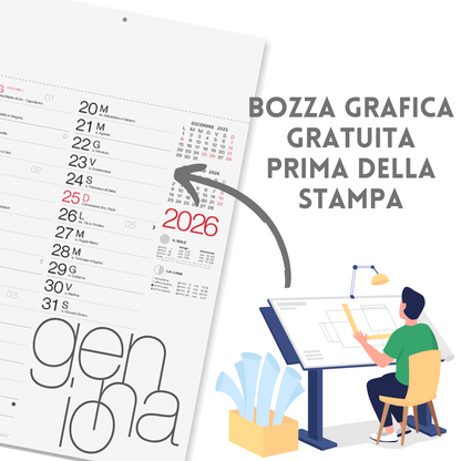 Calendario olandese 2026 personalizzato | Cod. PA615