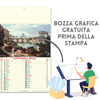 Calendario illustrato 2026 Italia Antica | Cod. PA014
