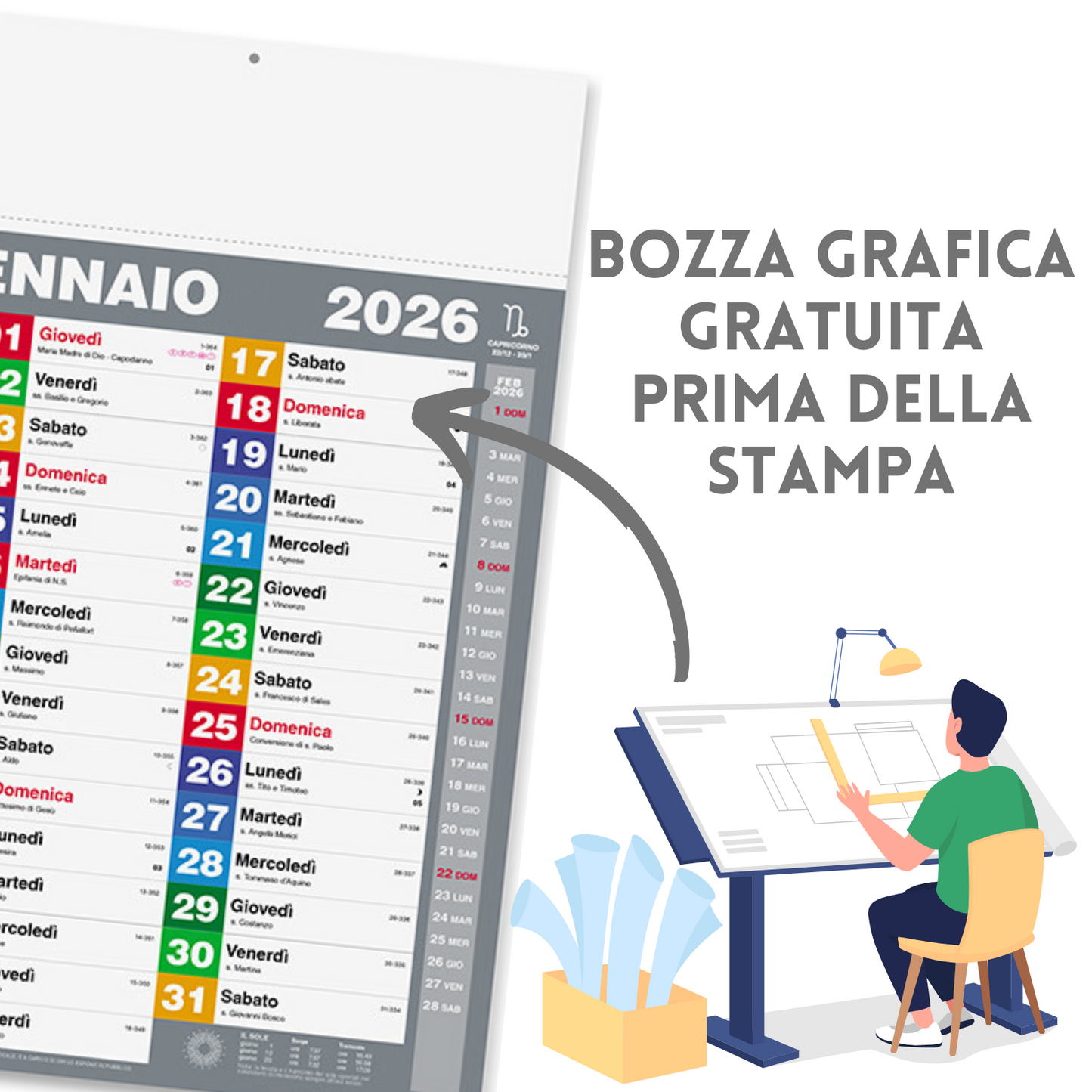 Calendario olandese 2026 personalizzato | Cod. PA420