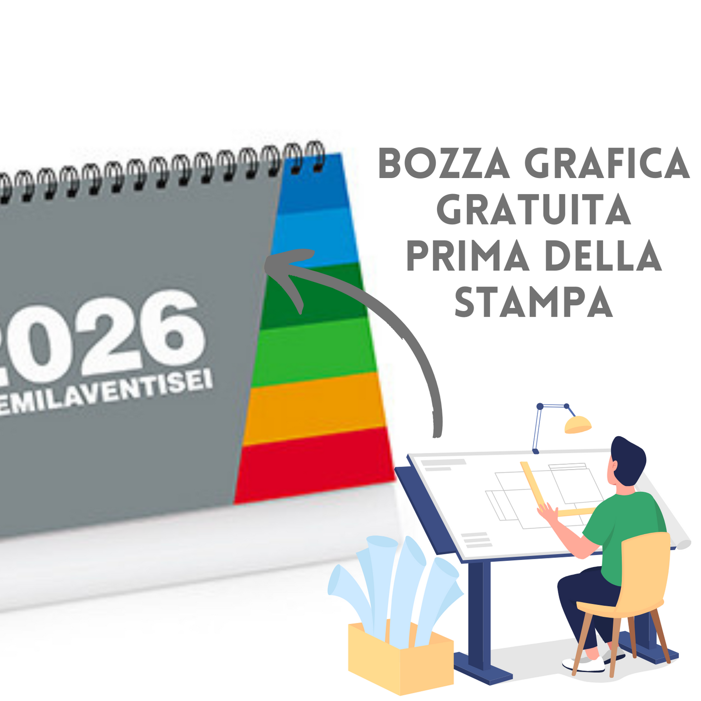 Calendario da banco 2026 personalizzato | Cod. PA703