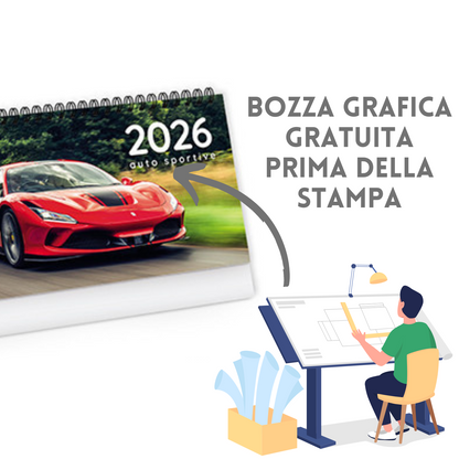 Calendario da banco 2026 Auto Sportive | Cod. PA406