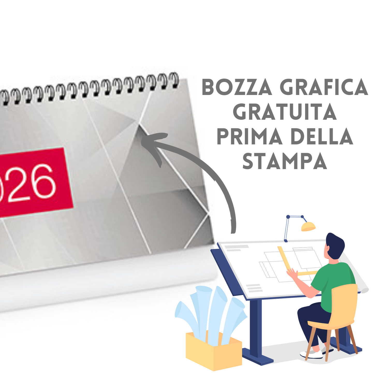 Calendario da banco 2026 personalizzato | Cod. PA720
