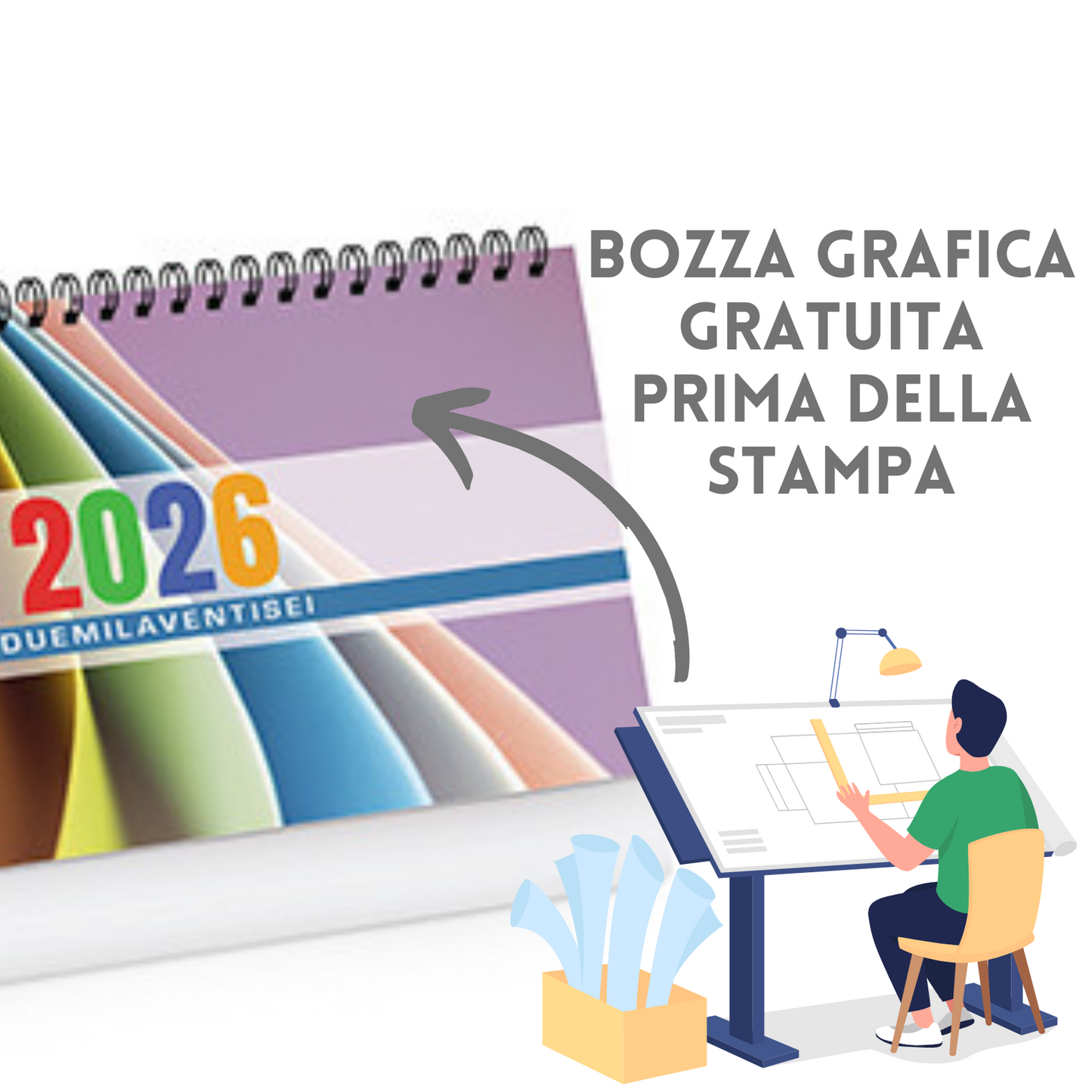 Calendario da banco 2026 personalizzato | Cod. PA730