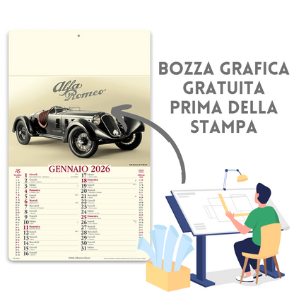 Calendario illustrato 2026 Mille Miglia | Cod. PA023