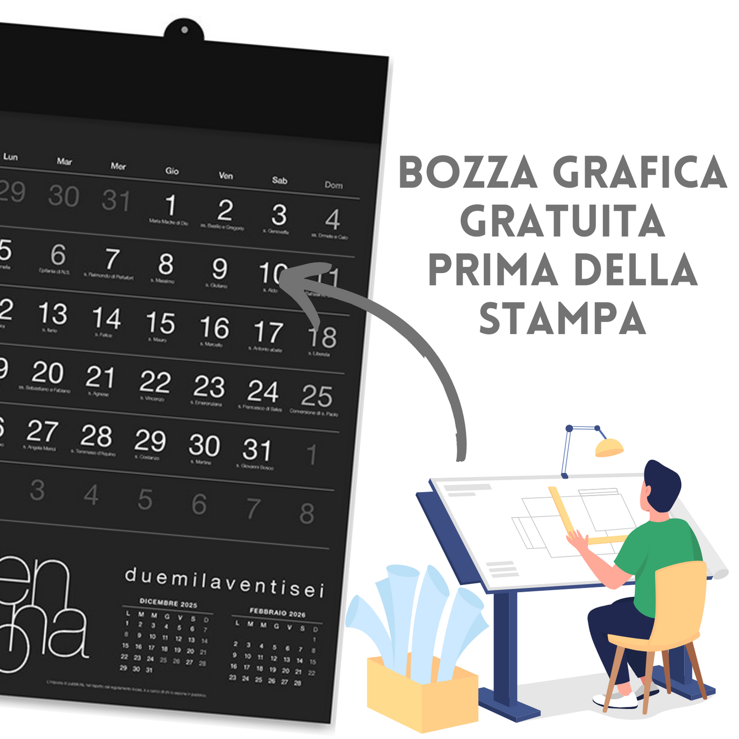 Calendario olandese 2026 personalizzato | Cod. PA514
