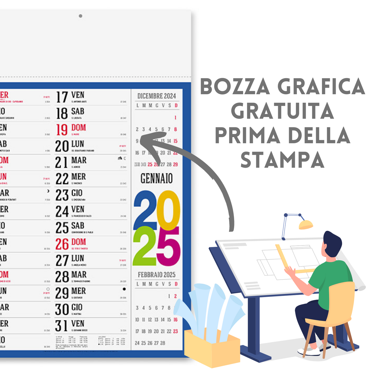 Calendari personalizzati 2025 olandesi PA614