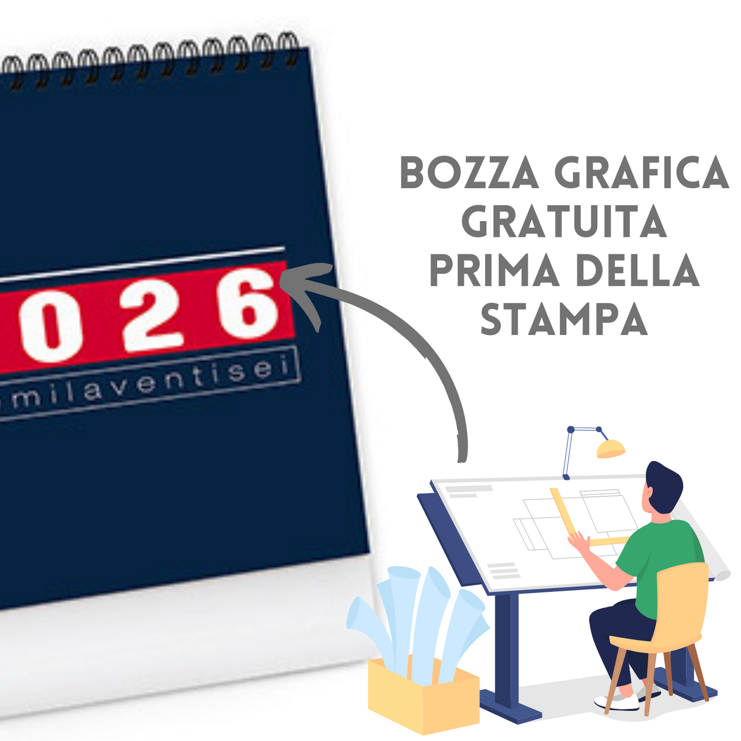 Calendario da banco 2026 personalizzato | Cod. PA745