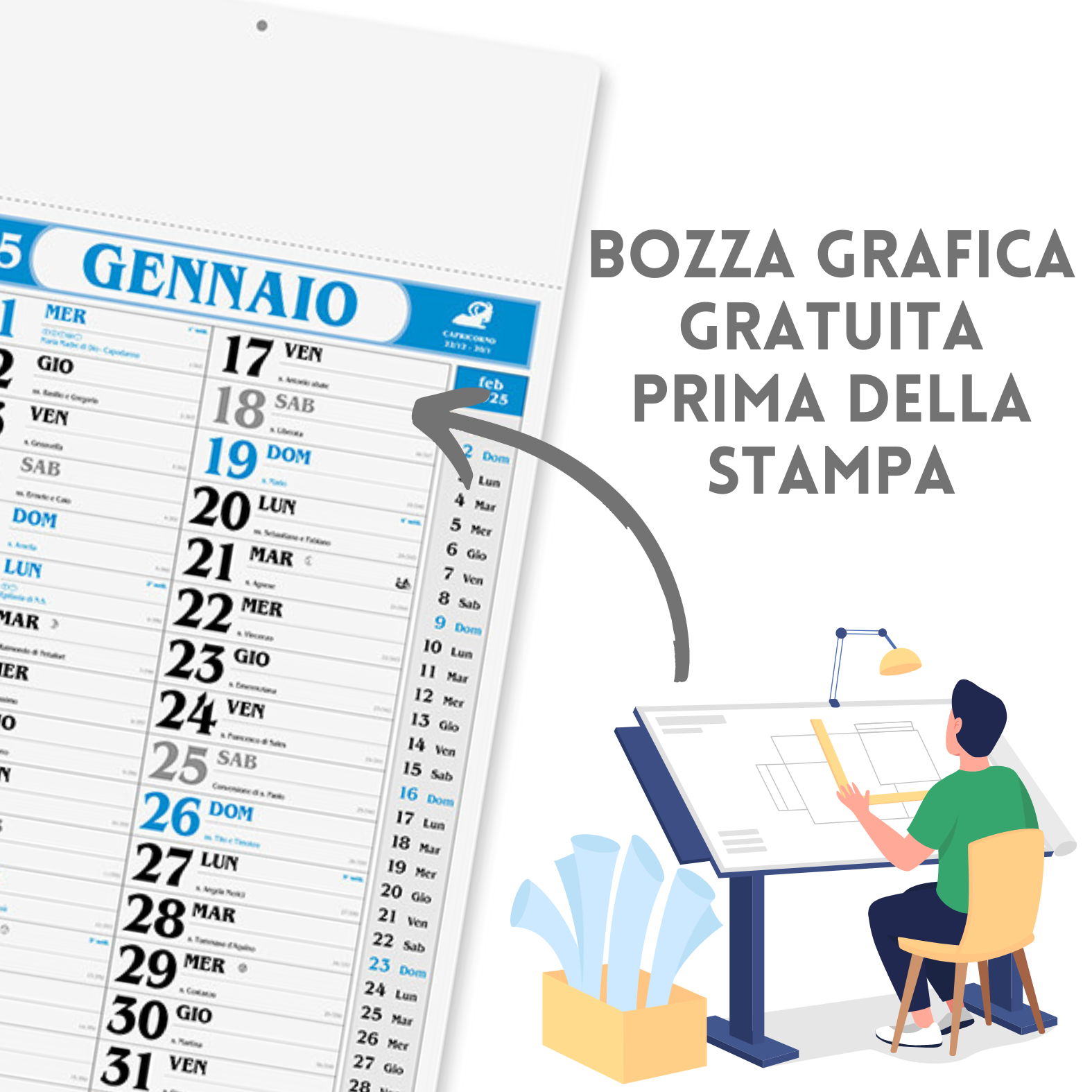 Calendari personalizzati 2025 olandesi PA520