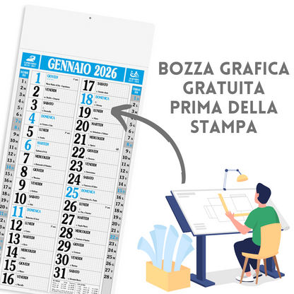Calendario olandese GIGANTE 2026 personalizzato | Cod. PA523