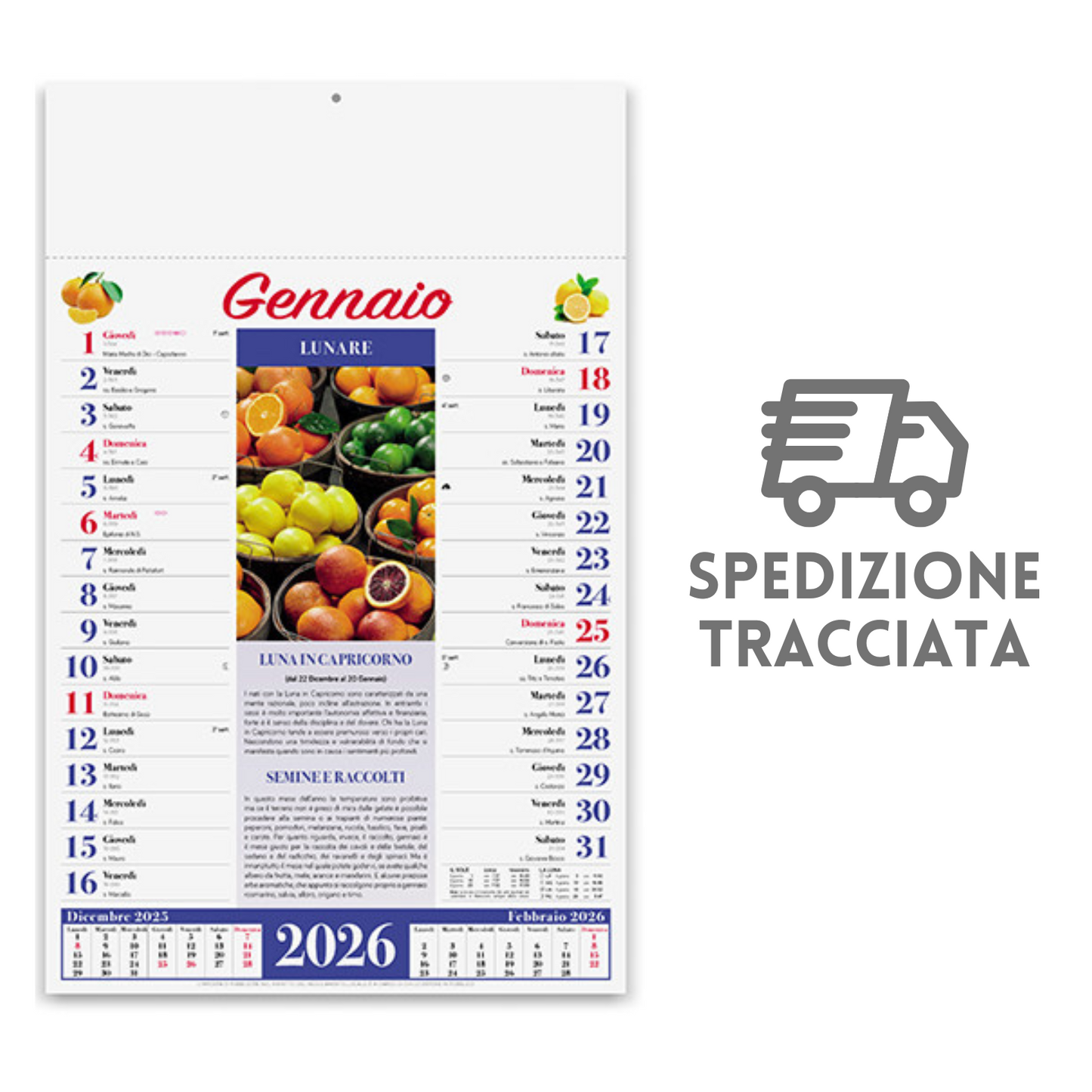 Calendario illustrato 2026 Orto e Giardino | Cod. PA152