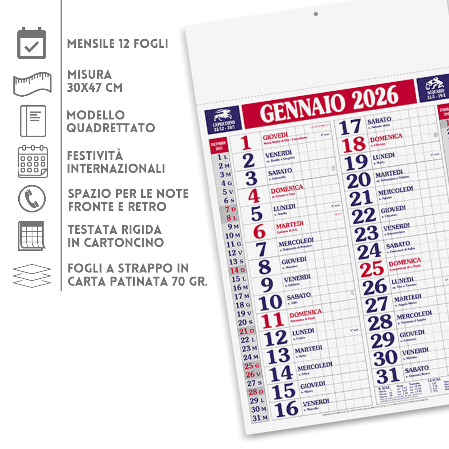 Calendario olandese 2026 personalizzato | Cod. PA610
