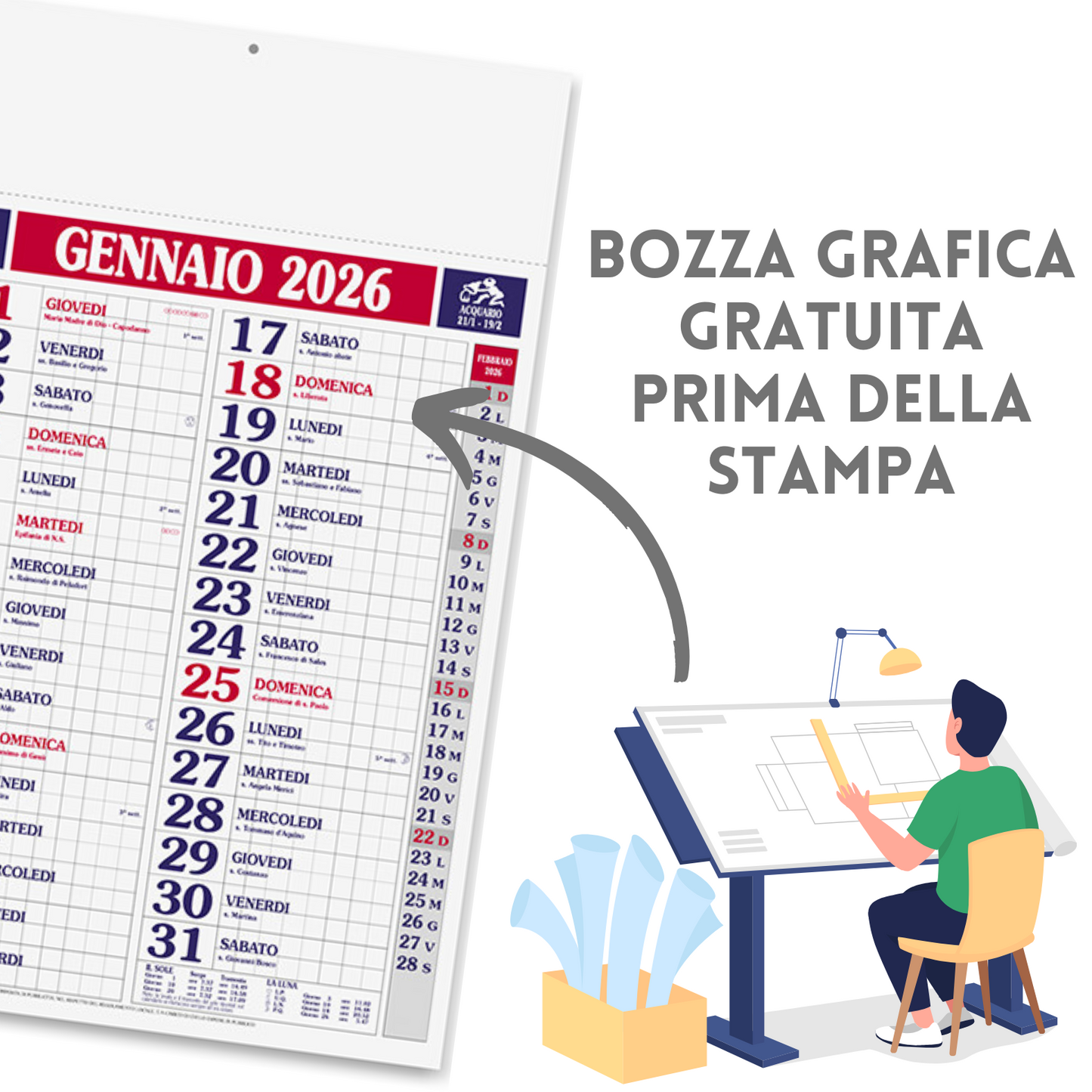 Calendario olandese 2026 personalizzato | Cod. PA610