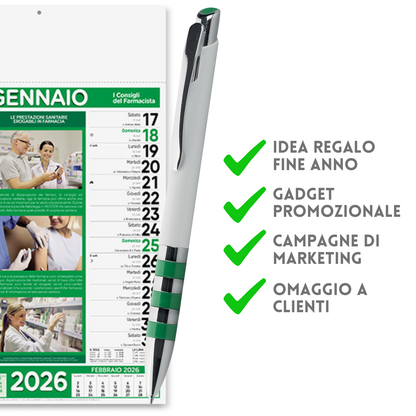 Kit Calendario 2026 + Penna Personalizzati | Cod. Kit Pharma