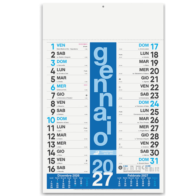 Calendario olandese personalizzato 2027 Colors