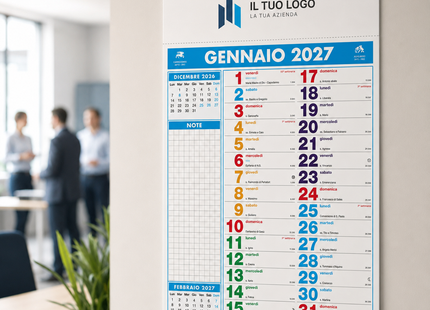 Calendario olandese personalizzato 2027 Multicolor Notes