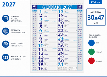 Calendario olandese personalizzato 2027 Classic