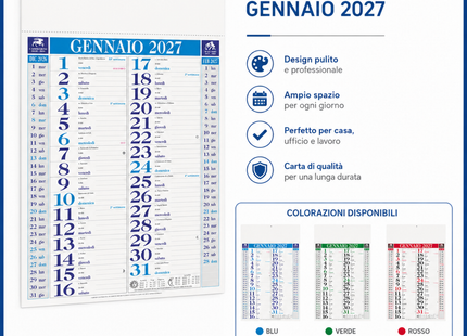 Calendario olandese personalizzato 2027 Classic