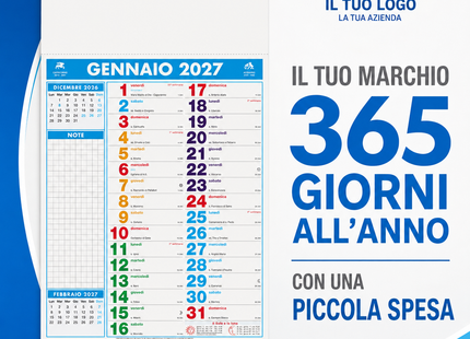 Calendario olandese personalizzato 2027 Multicolor Notes