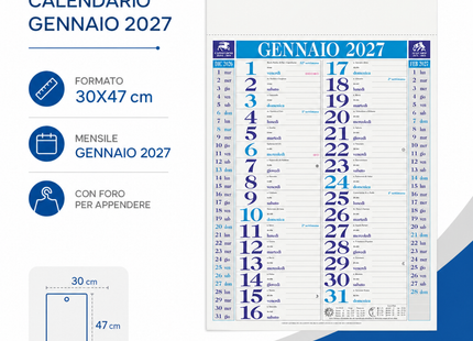 Calendario olandese personalizzato 2027 Classic