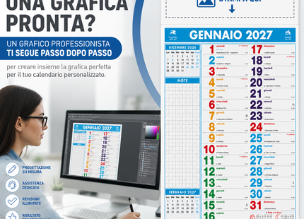 Calendario olandese personalizzato 2027 Multicolor Notes
