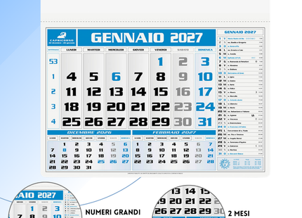 Calendario olandese personalizzato 2027 Americano