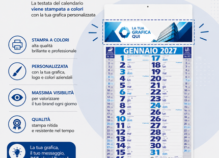 Calendario olandese personalizzato 2027 Medium
