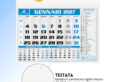 Calendario olandese personalizzato 2027 Americano