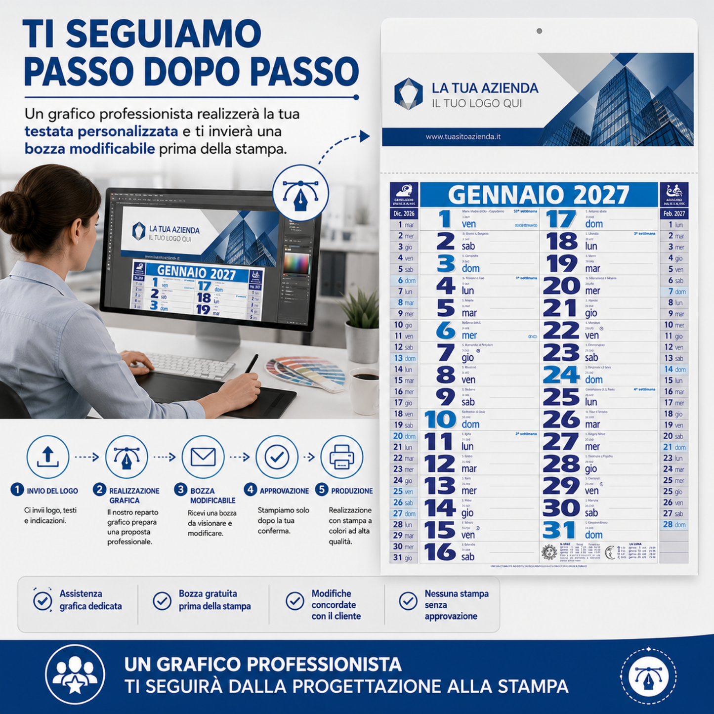 Calendario olandese personalizzato 2027 Smart