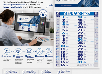 Calendario olandese personalizzato 2027 Medium