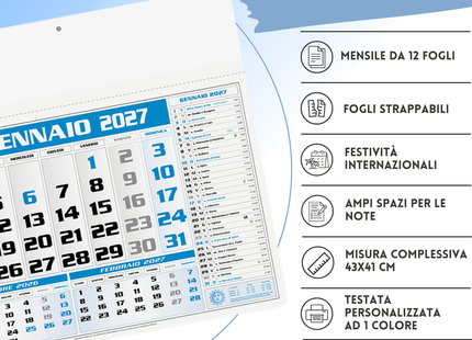 Calendario olandese personalizzato 2027 Americano