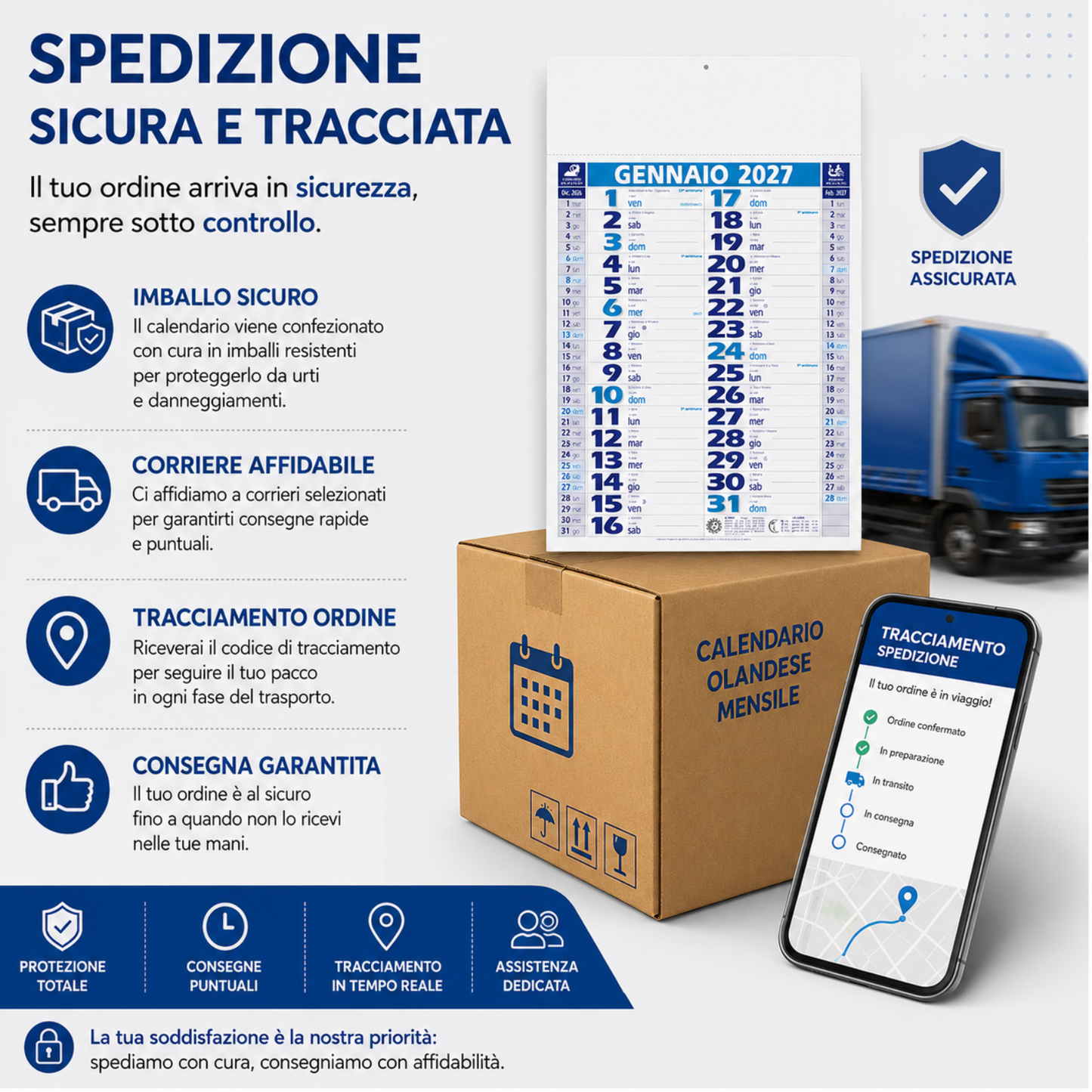Calendario olandese personalizzato 2027 Smart