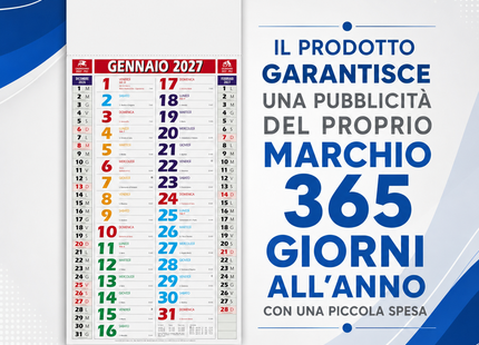Calendario olandese personalizzato 2027 COLOR SHADED